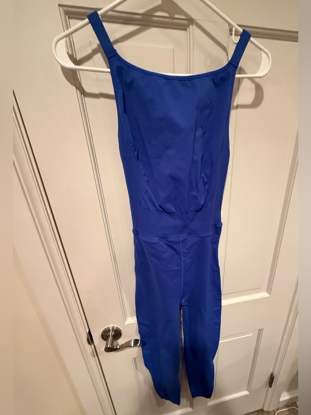 Free People Movement Good Karma Jumpsuit Vibrant Blue Medium-Large